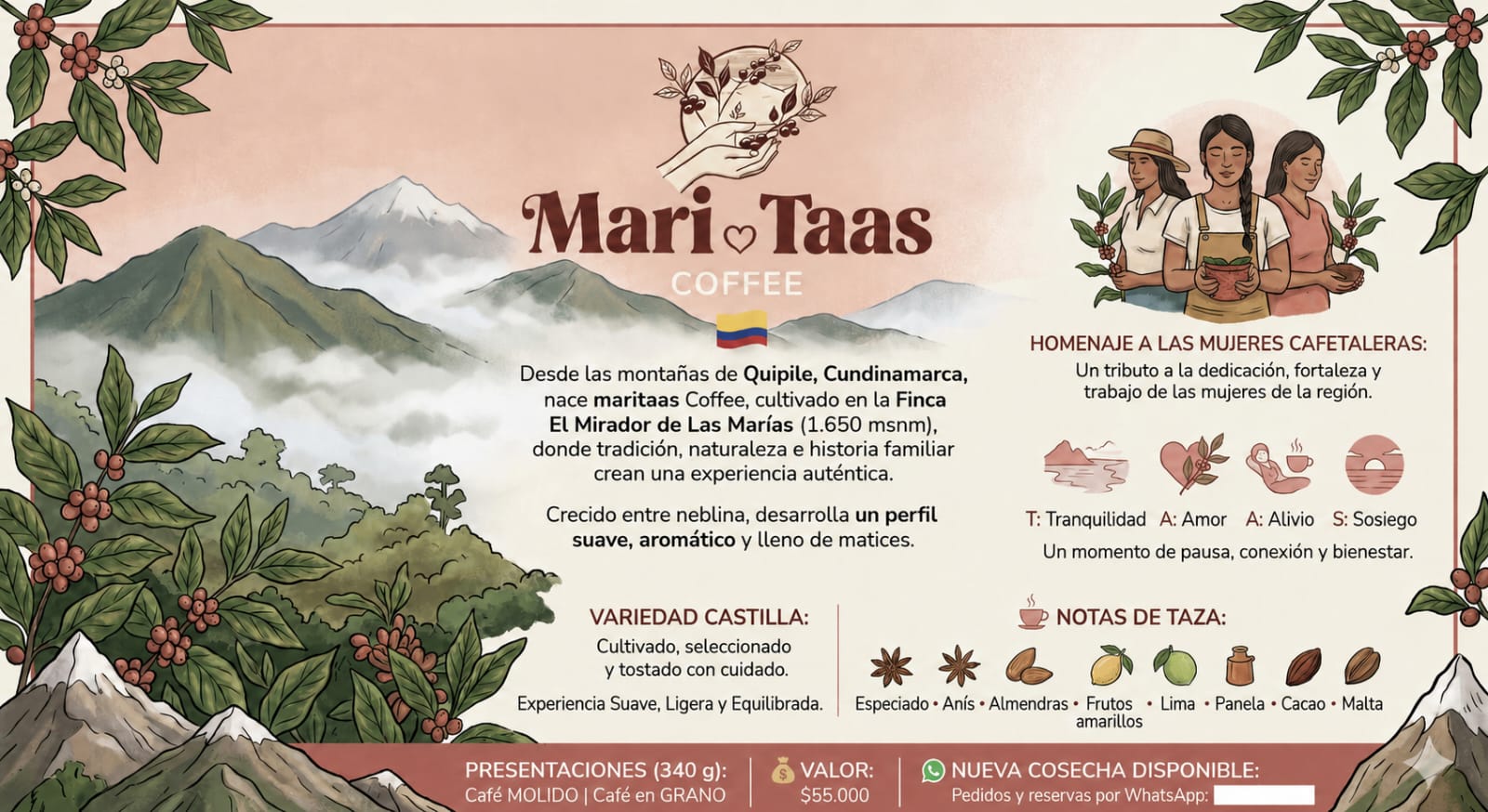 Maritaas Coffee — montañas de Quipile